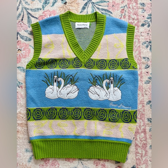 House of Sunny Sweaters - House of Sunny Swan Lake Knitted Vest US size 6